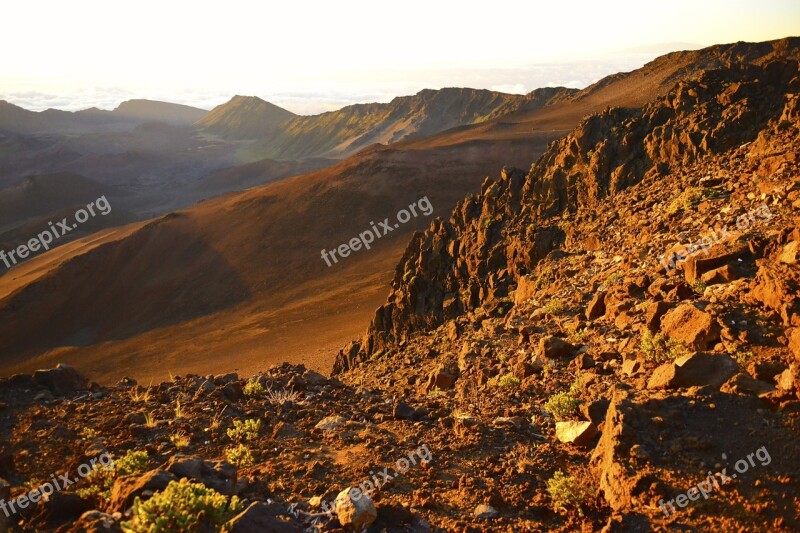 Haleakala Crater Volcano Maui Park