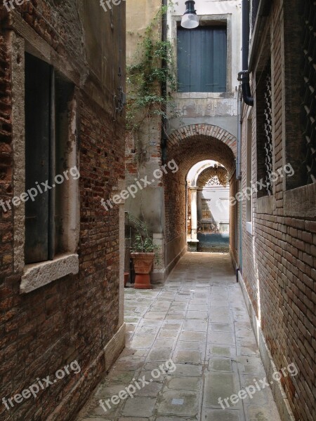 Venice Italy Bricks Doorway Light