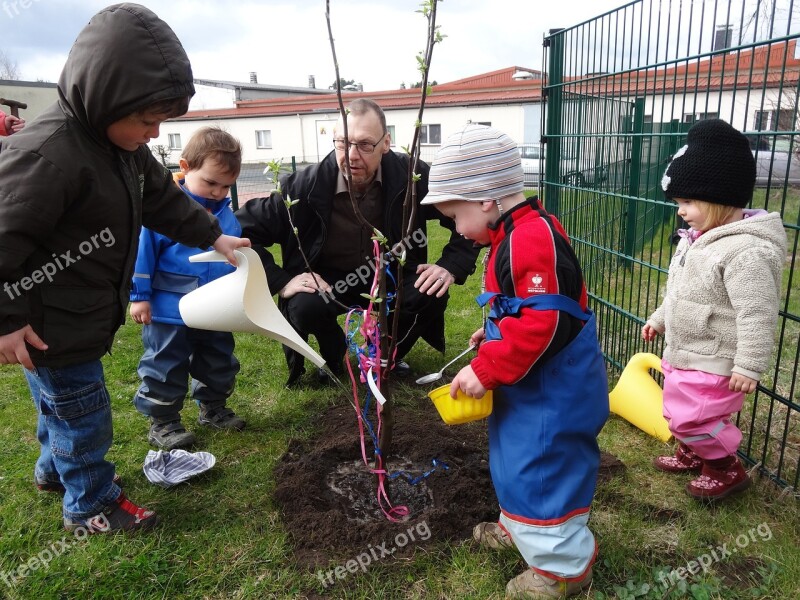 Children Gardener Kindergarten Free Photos