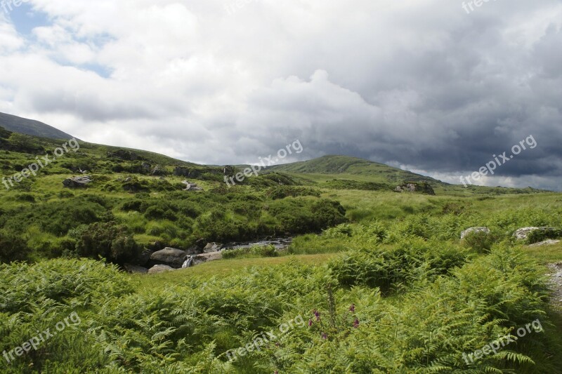 Sky Clouds Hill Cloudy Sky Lande