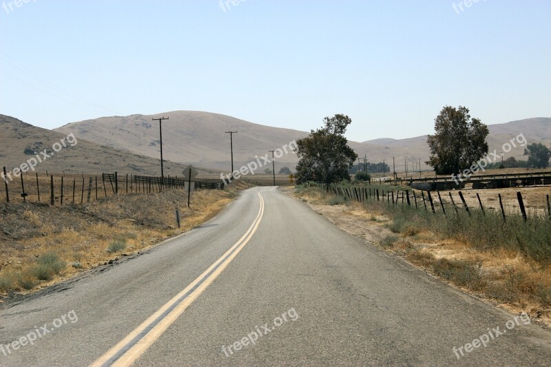 Country Back Road Mountains Landscape Countryside