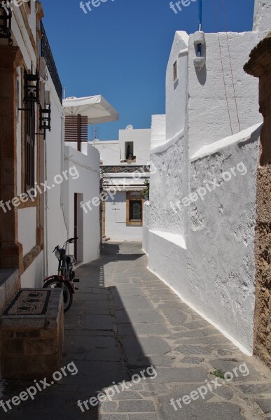 Lindos Greece City Greek City Alley