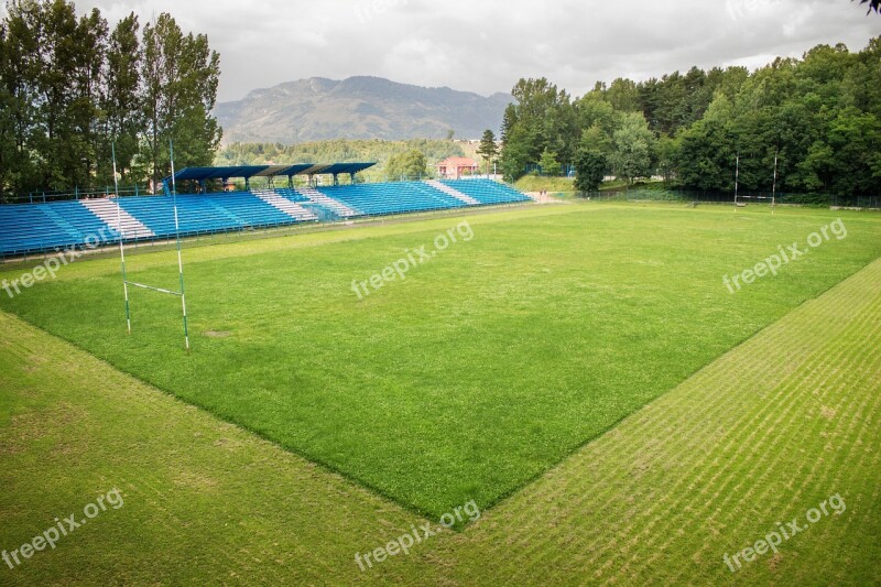 Stadium Rugby Sport Field Grass Free Photos