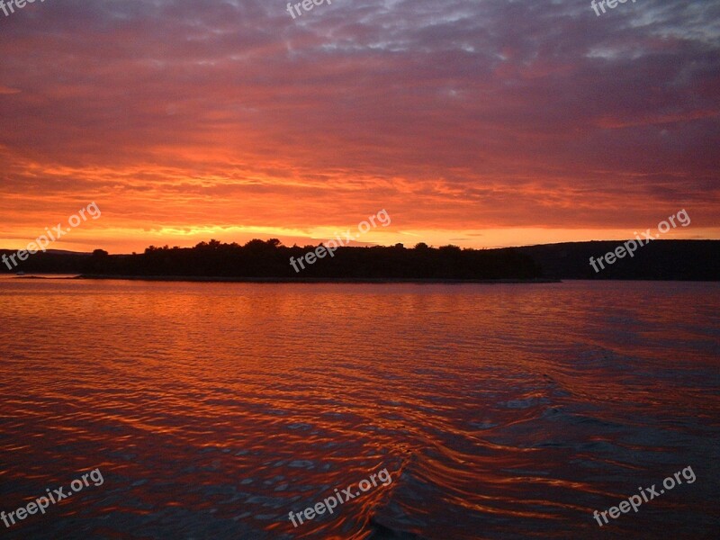 Sunset Beach Sea Water Cloud