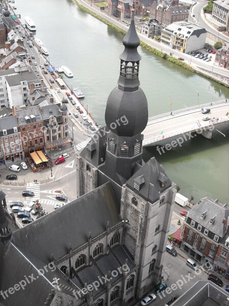 Dinant Church Vista Airphoto Waterway