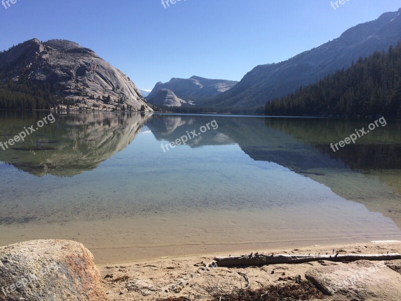 Lake Mountain Reflection Peak Nature