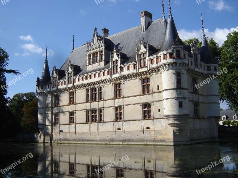 Châteaux De La Loire Azay Curtain Renaissance Free Photos