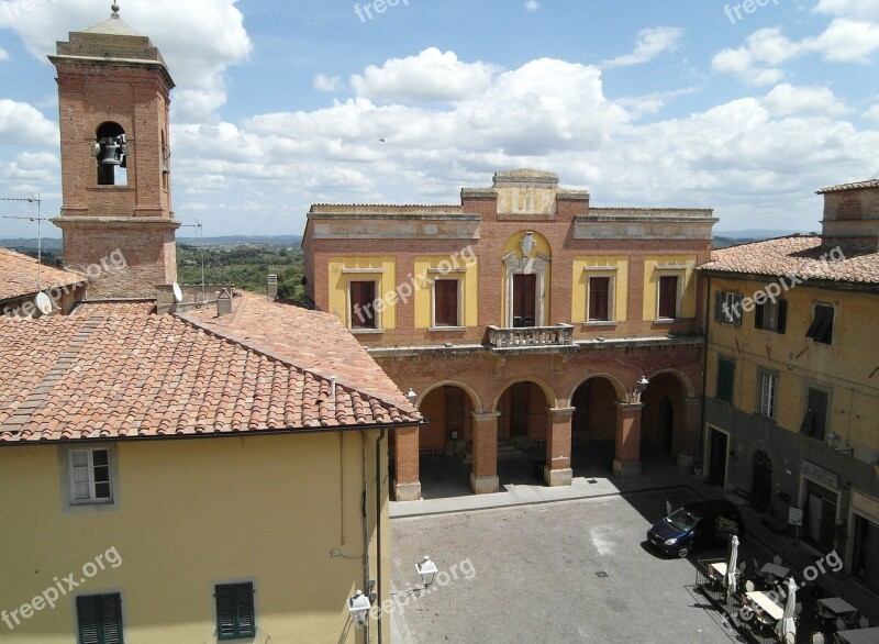 Lari Tuscany Italy Marketplace Roofs