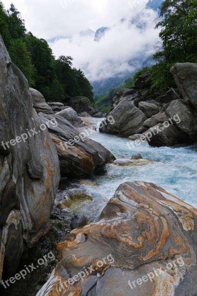 Water Wild River Nature Verzasca