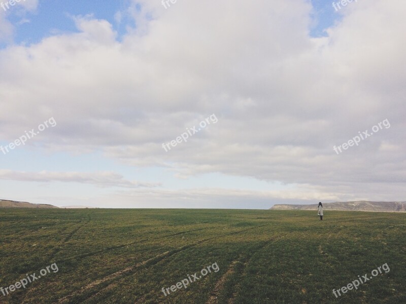 Meadow Field Grass Green Landscape