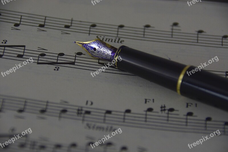 Music Partition Notes Pen Artists