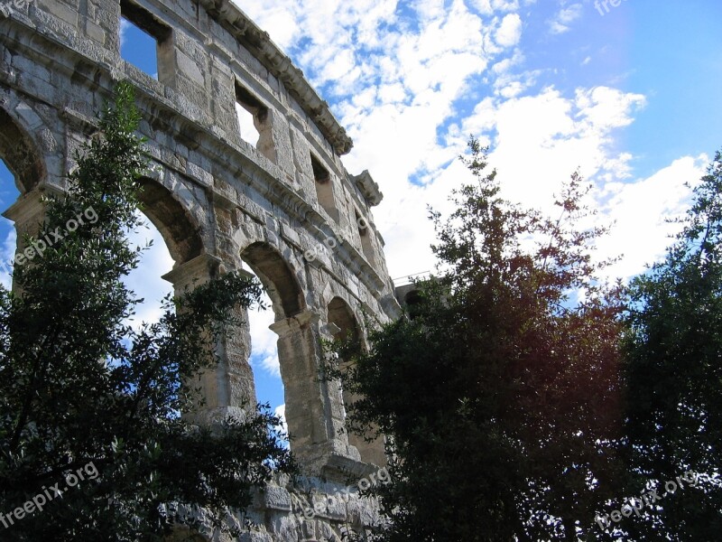 Pula Croatia Amphitheater Heritage Free Photos