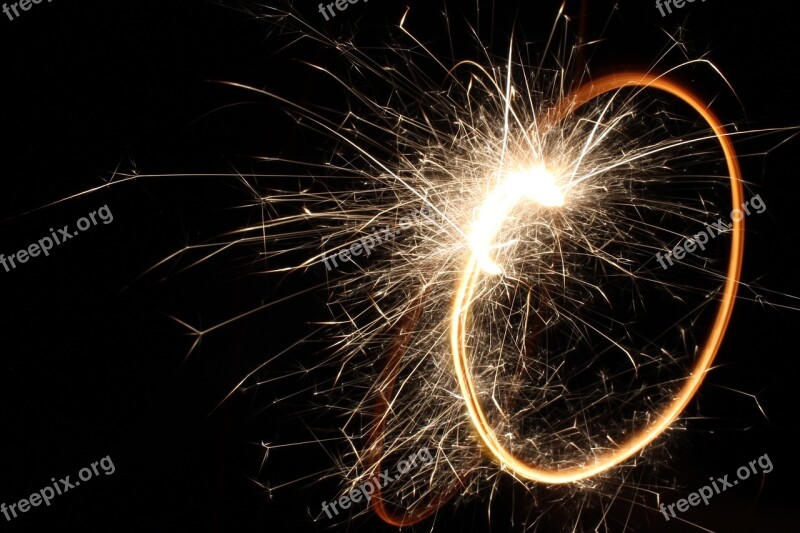 Sparkler 4th Of July Circle Sparks Bright