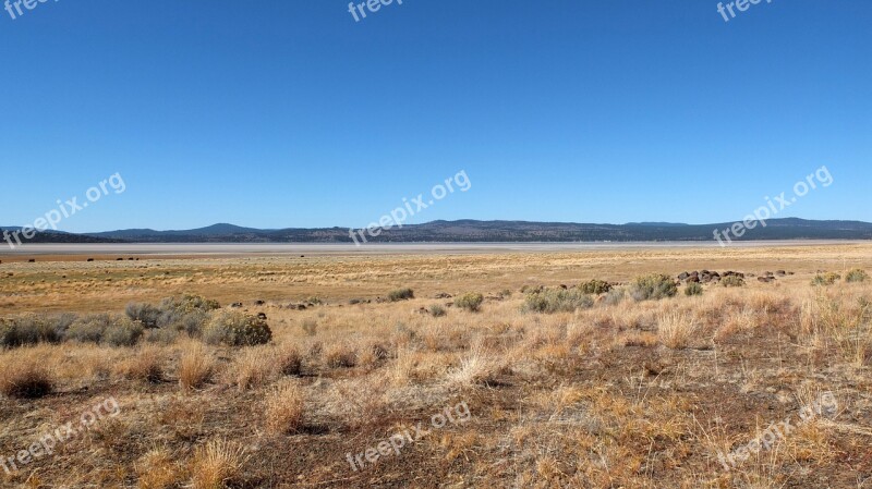 Klamath Falls Usa Prairie Landscape Desert