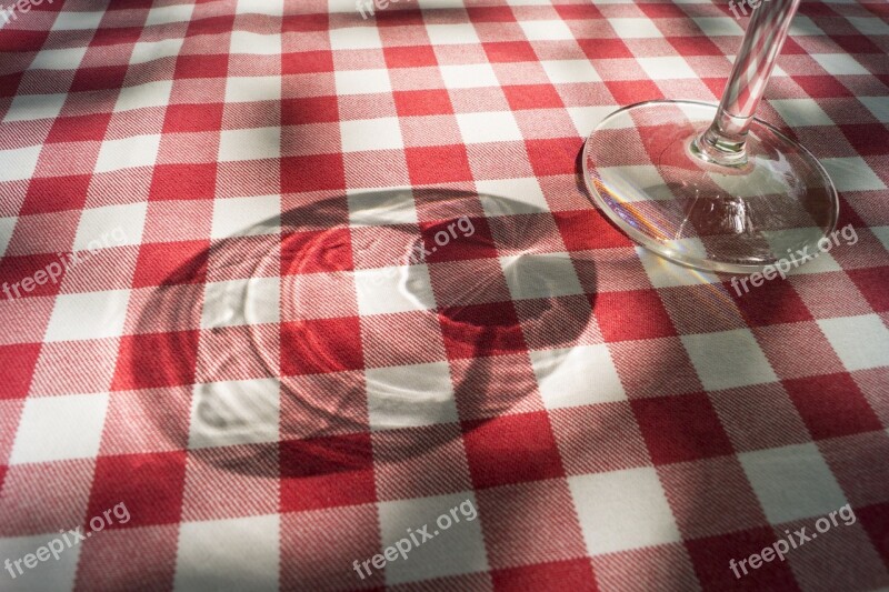 Wine Wine Glasses Shadow Table Checked