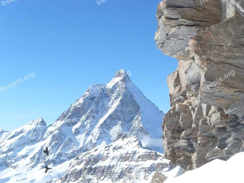 Matterhorn Western Wall Monte Cervinho The Alps Italy