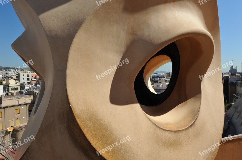 Spain Pedrera Casa Mila Terrace Architecture