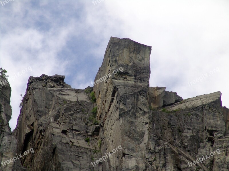 Norway Rock Preikestolen Lysefjorden Fjord