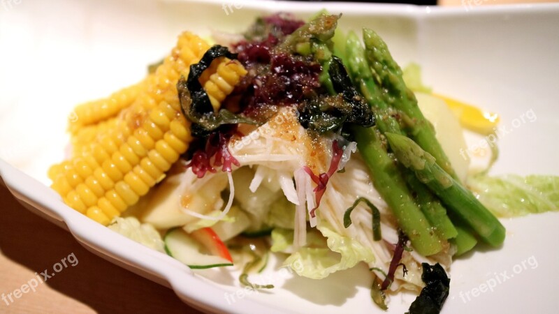 Caesar Salad Asparagus Corn Lettuce Free Photos