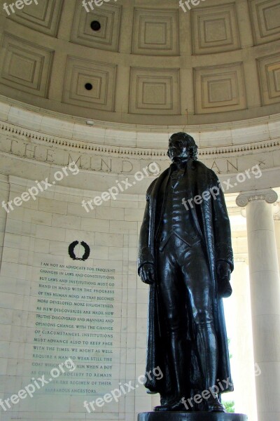 Thomas Jefferson Memorial Statue Washington Dc Us History Founding Father