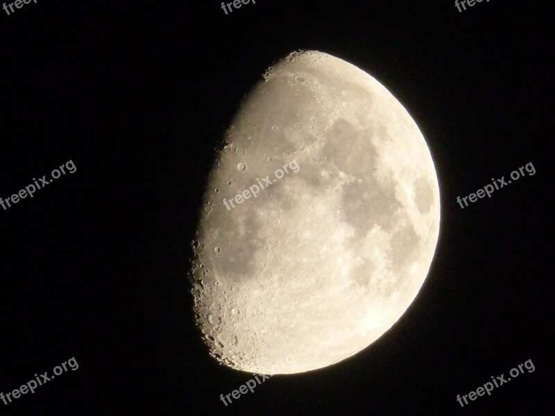 Moon Gibbous Waning Night Lunar