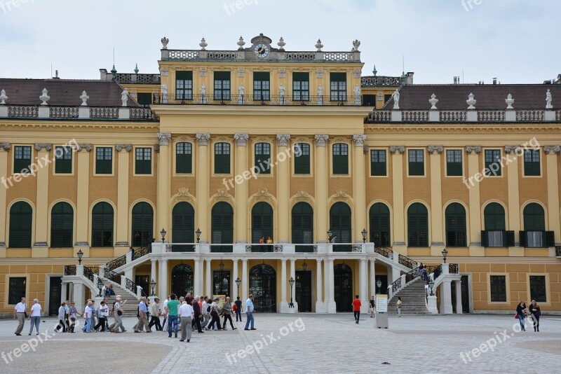 Schönbrunn Palace Vienna On Palace Background