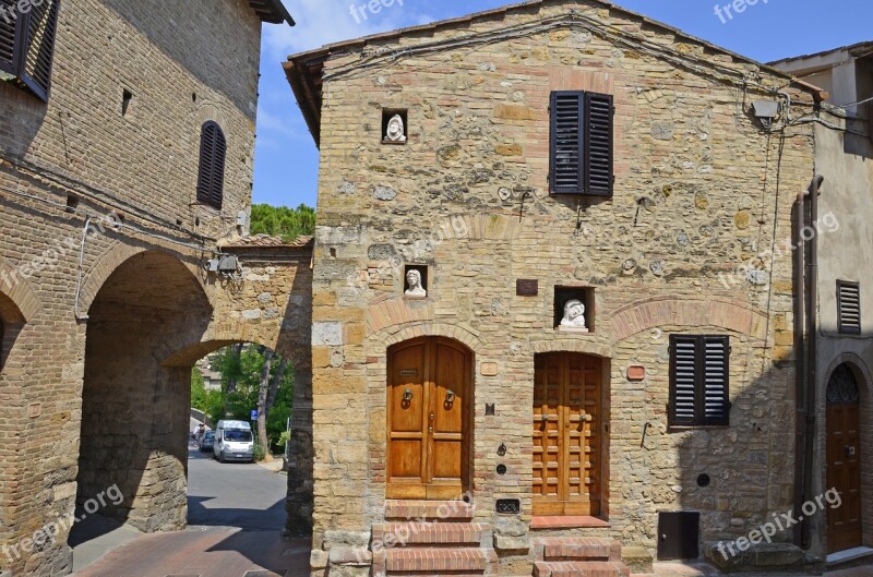 Tuscany San Gimignano Italy Architecture Free Photos