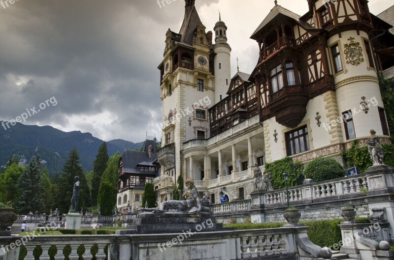 Peles Castle Sinaia Romania Mountains Monument