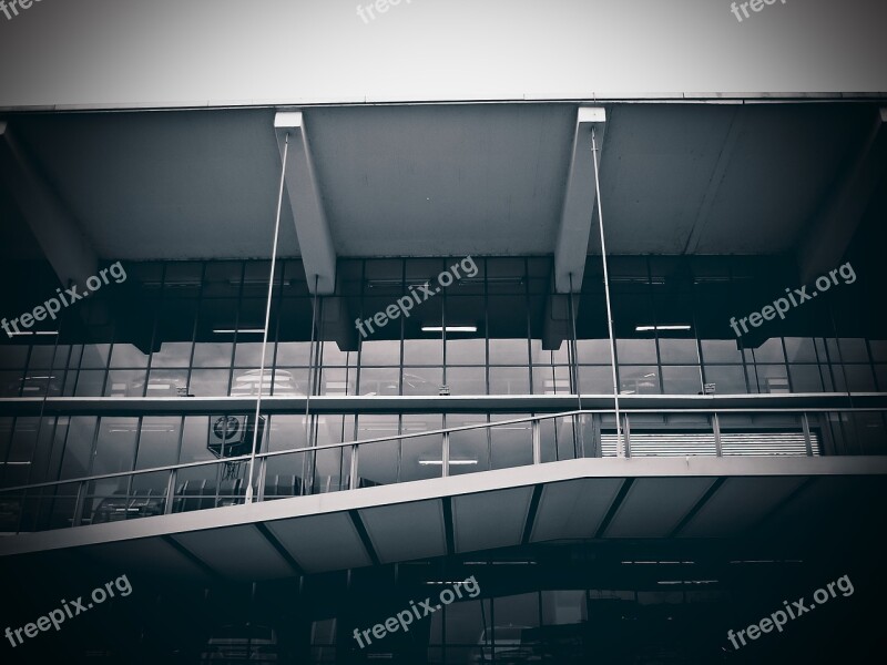 Architecture Driveway Multi Storey Car Park Ramp Glass