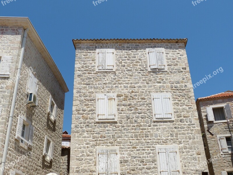 Budva Montenegro Historic Center Balkan Mediterranean