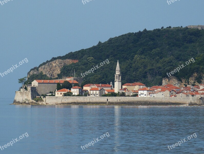 Budva Montenegro Historic Center Balkan Mediterranean