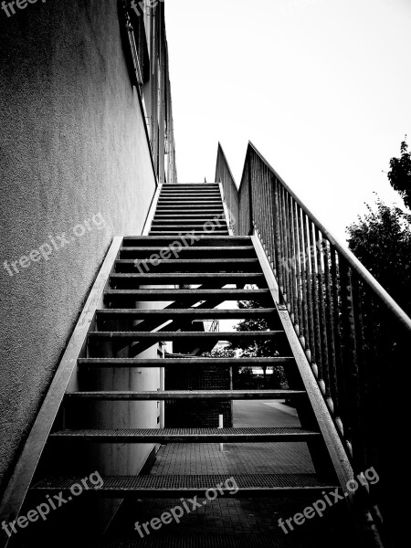 Stairs Metal Gradually Stair Step Staircase