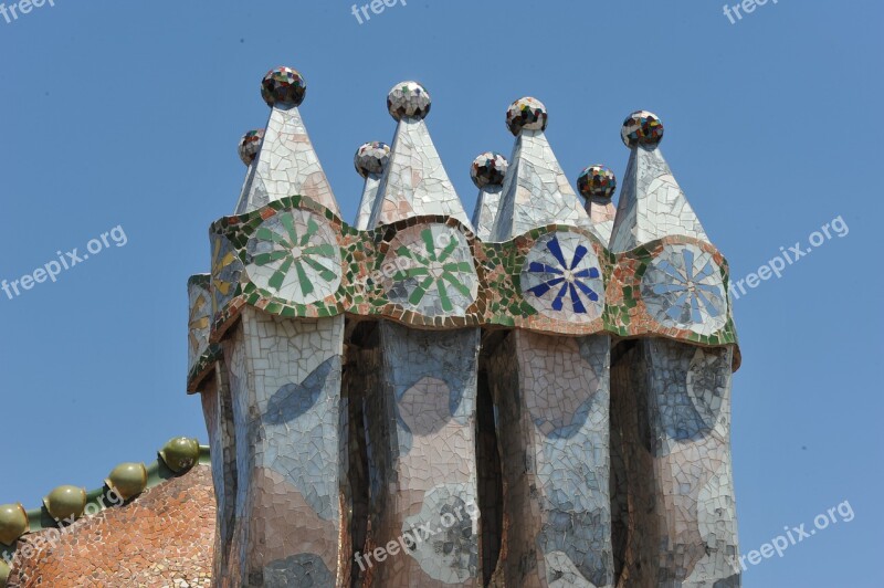 Spain Battlò Terrace Architecture Barcelona