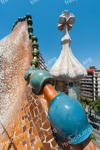 Barcelona Home Batlló Architecture Gaudi Building Construction