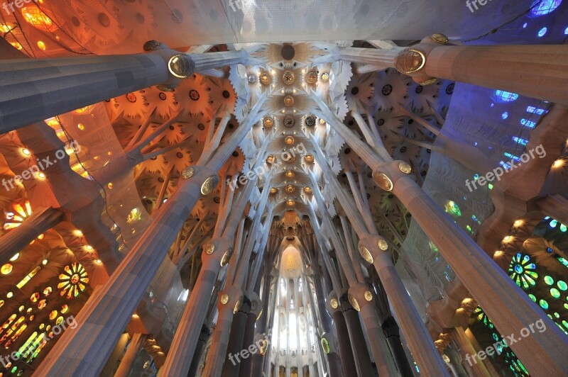 Barcelona Spain Times Monument Sagrada Família