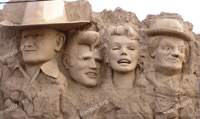 Hollywood Statues Wall Movie Sculpture