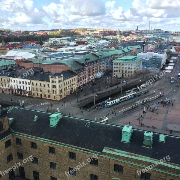 City Gothenburg House Roof Tram