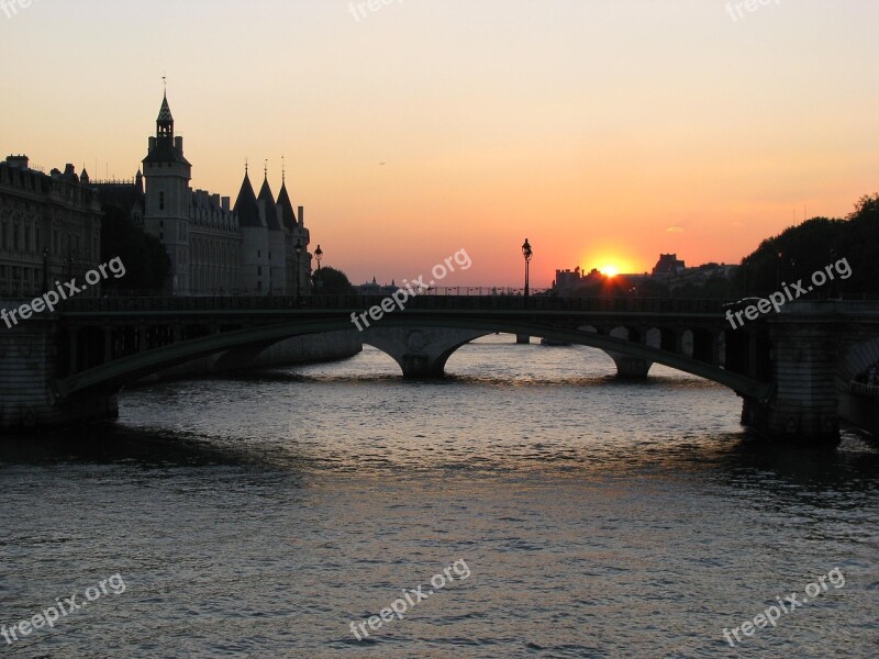 Sena France Paris Bridge Free Photos