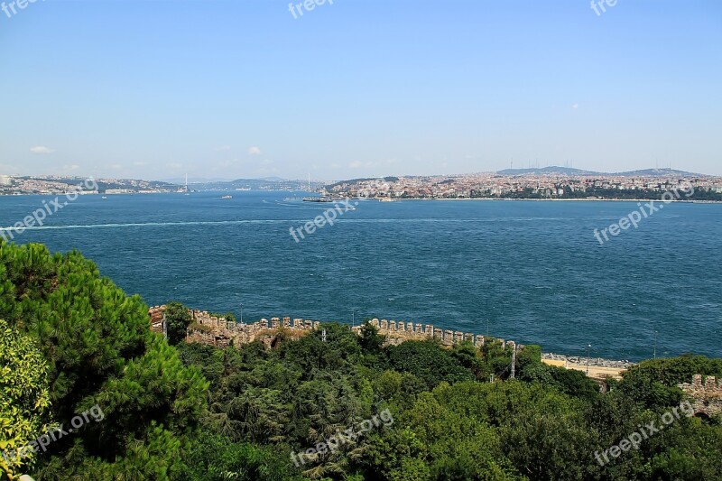 Istanbul Throat Landscape Bosphorus Free Photos