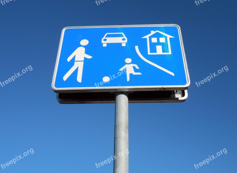 Shield Sign Children Play Street Sign