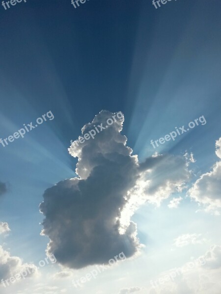 Clouds Sky Blue Clouds Form Cumulus Clouds