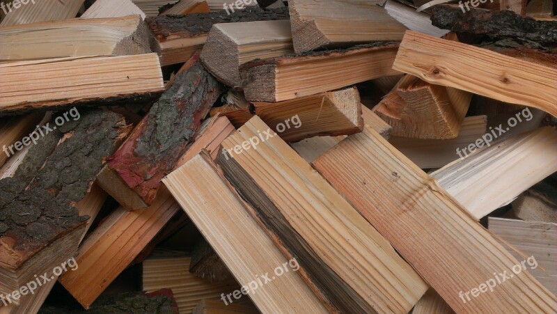 Wood Firewood Combs Thread Cutting Growing Stock Firewood Stack