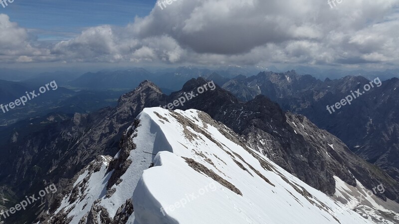 Zugspitze Cornice Arête Ridge Rock Ridge