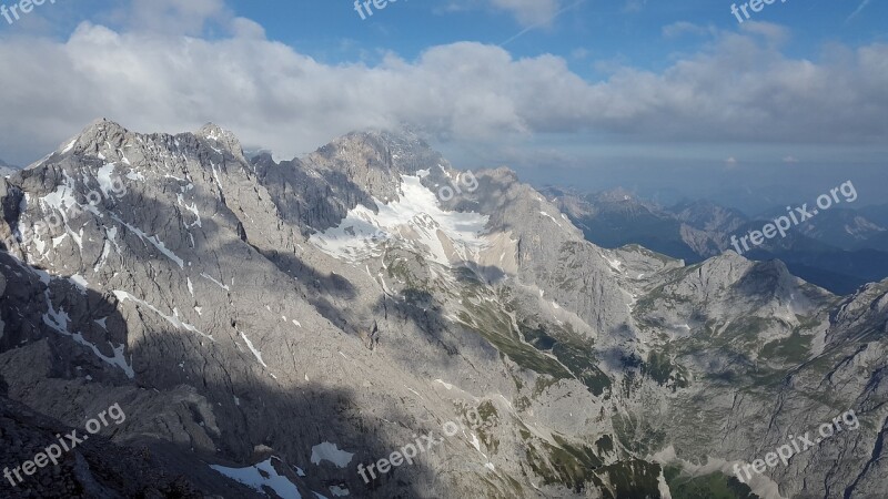 Zugspitze Arête Zugspitze Massif Mountains Alpine