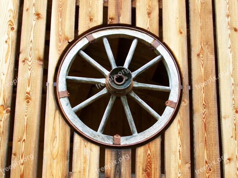 Old Wagon Wheel Horse-drawn Carriage Wheel Wood Free Photos