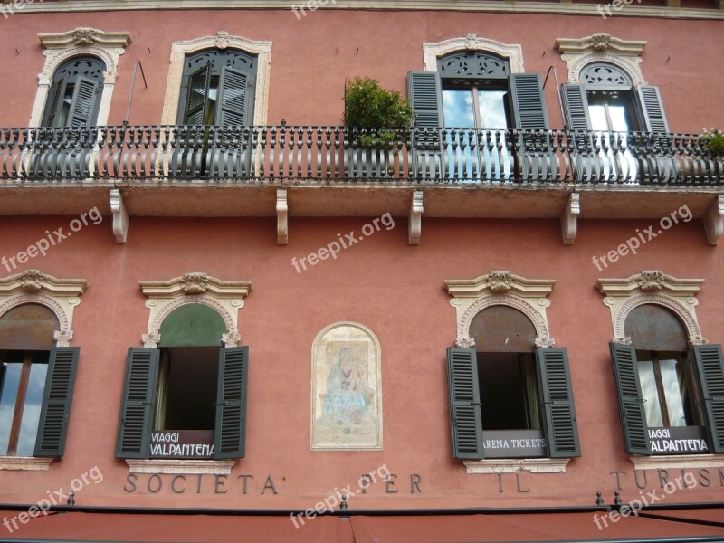 Verona Italian Italy Balcony Window