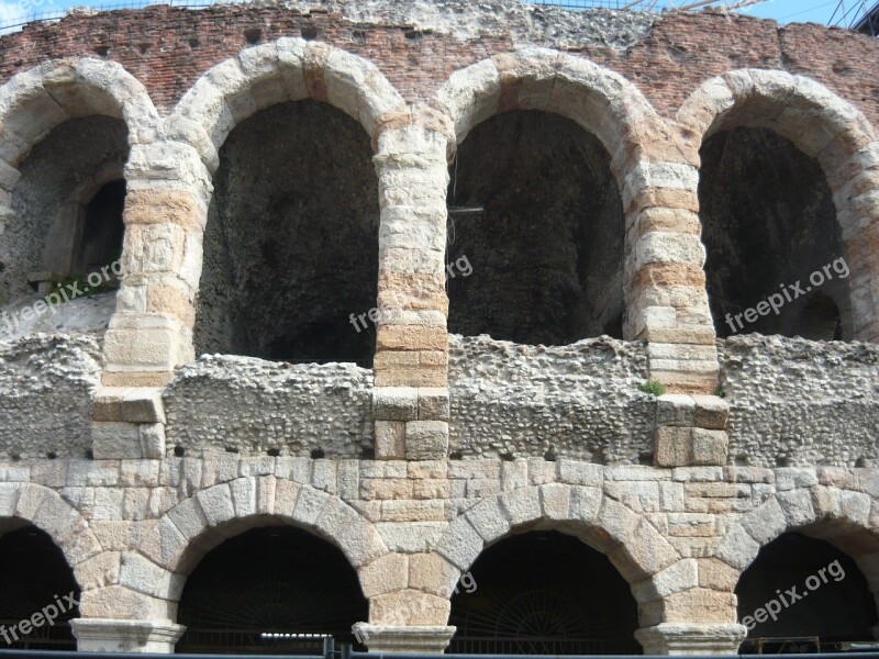 Amphitheater Verona Italian Italy Building