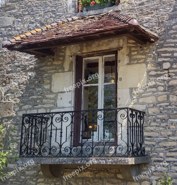 France Balcony Old Masonry Façades