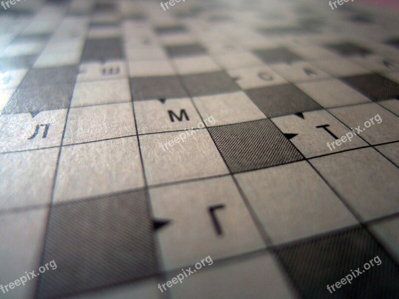 Crossword Puzzle Background Think Intelligence Rebus