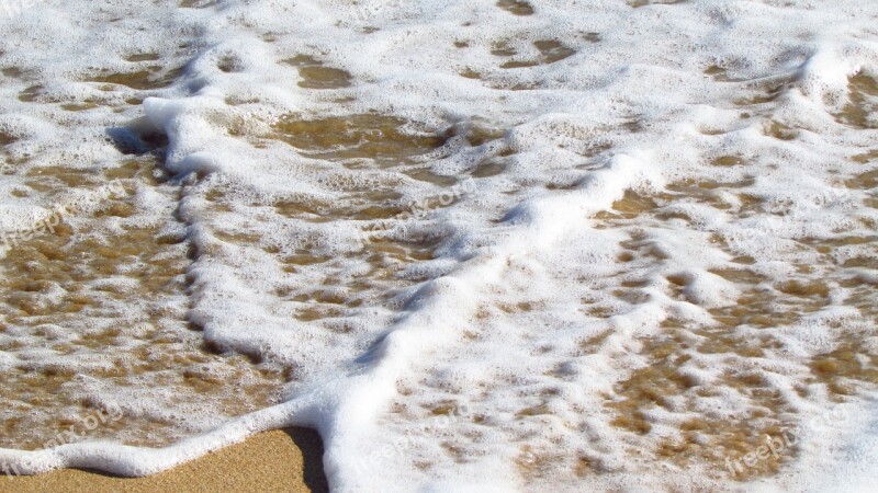 Foam Sea Sand Beach Costa